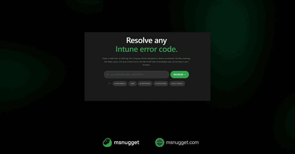 Intune Error Codes Without the Guesswork – Error Hunter