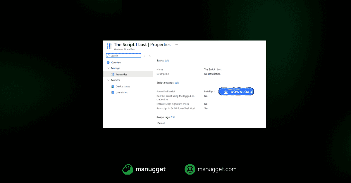 How to Download Intune PowerShell Scripts