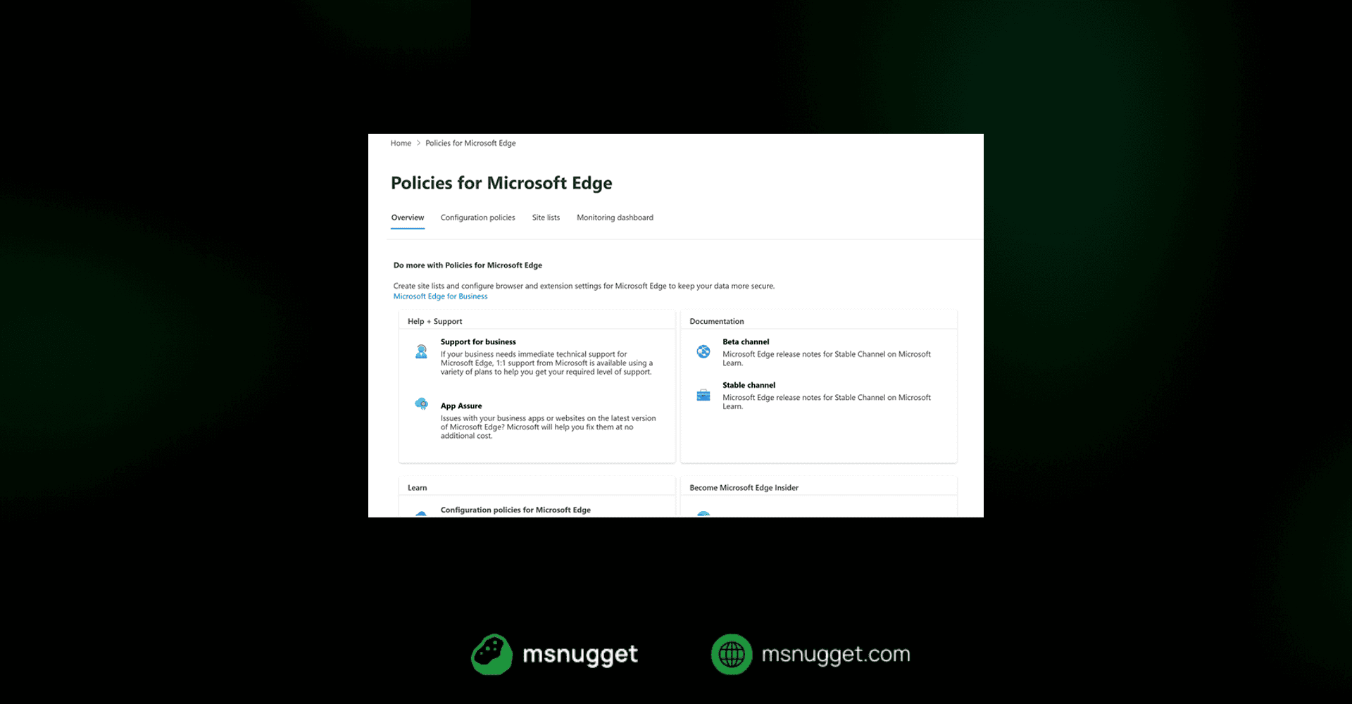 Secure Enterprise Browser with Intune – Managed Edge for Business