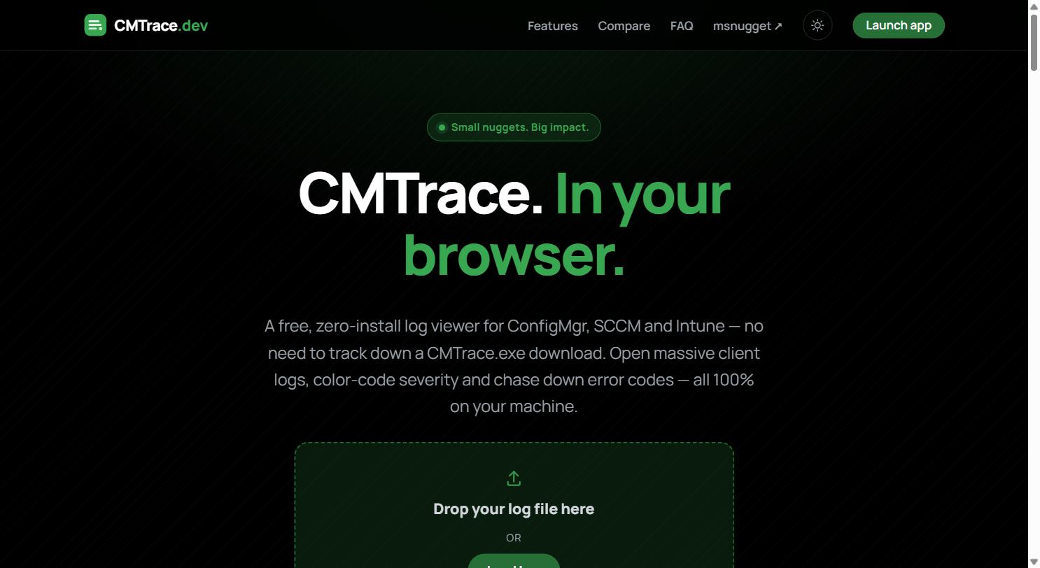 CMTrace Web screenshot